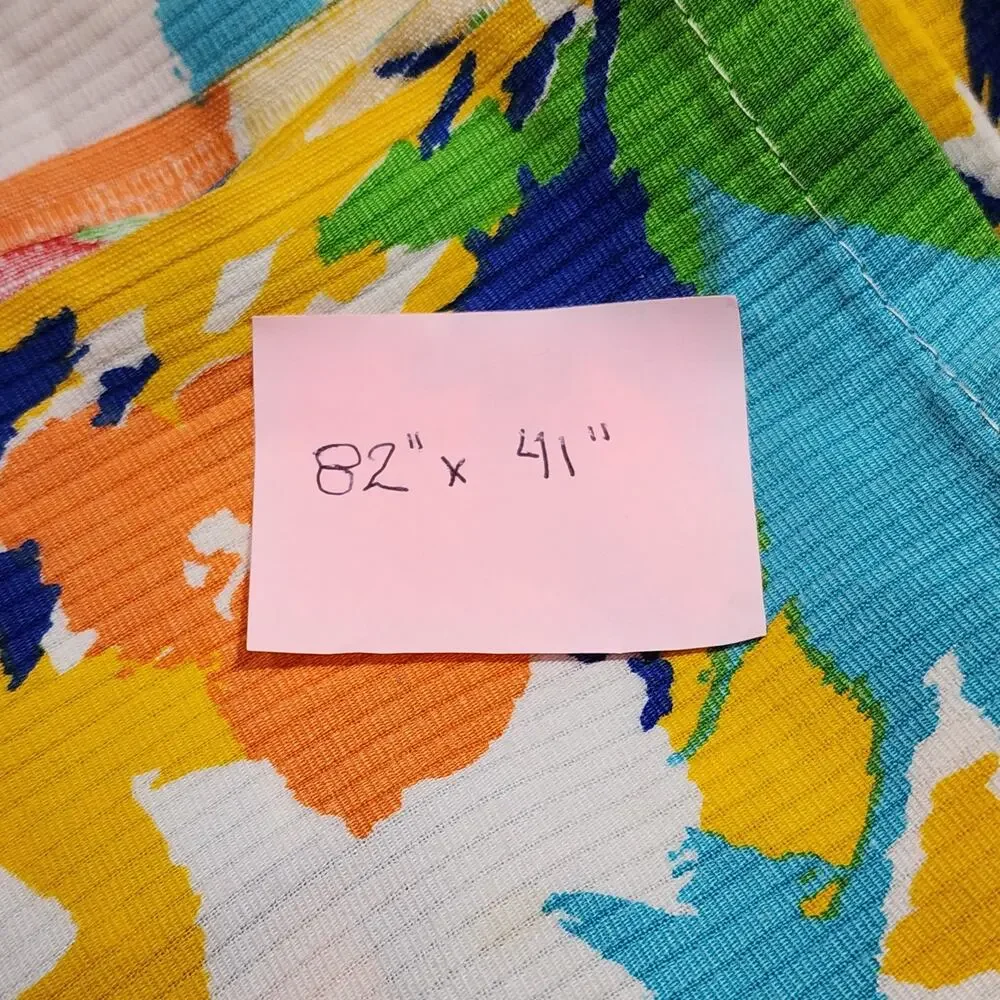 Fabric Material Retro Boho Bold Bright Floral Print 82